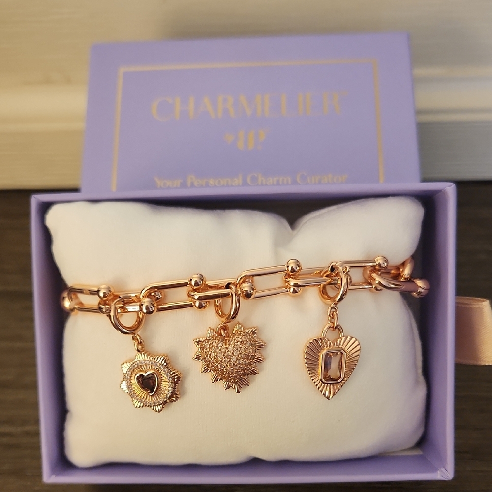 Charmelier Rose Gold Charm Bracelet ✨️NEW✨️
